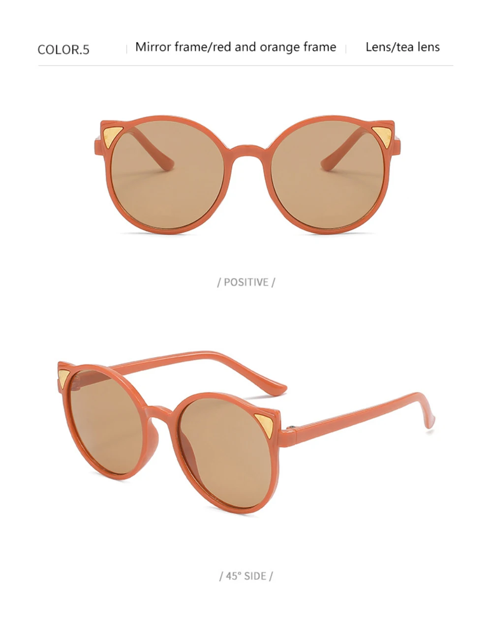 Nuovi occhiali da sole con orecchie di gatto per bambini Moda personalizzata Bambini Tonalità estive Protezione solare Occhiali da sole Gafas De Sol_voghion.com