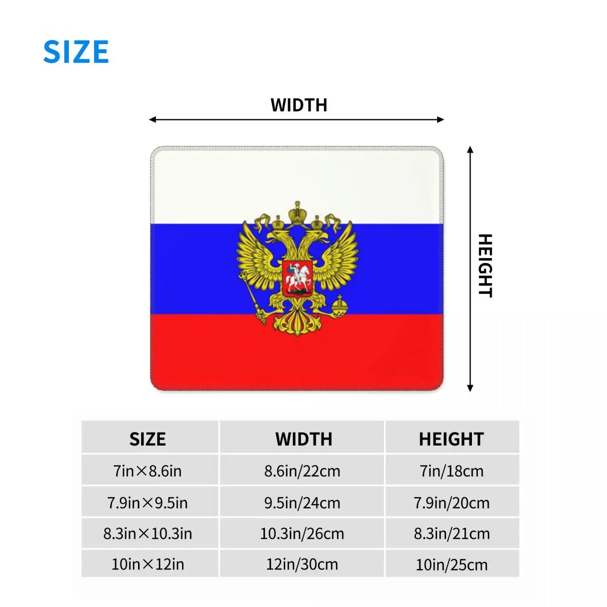 Russia Coat Of Arms Russian Flag In Russian Language Mousepad