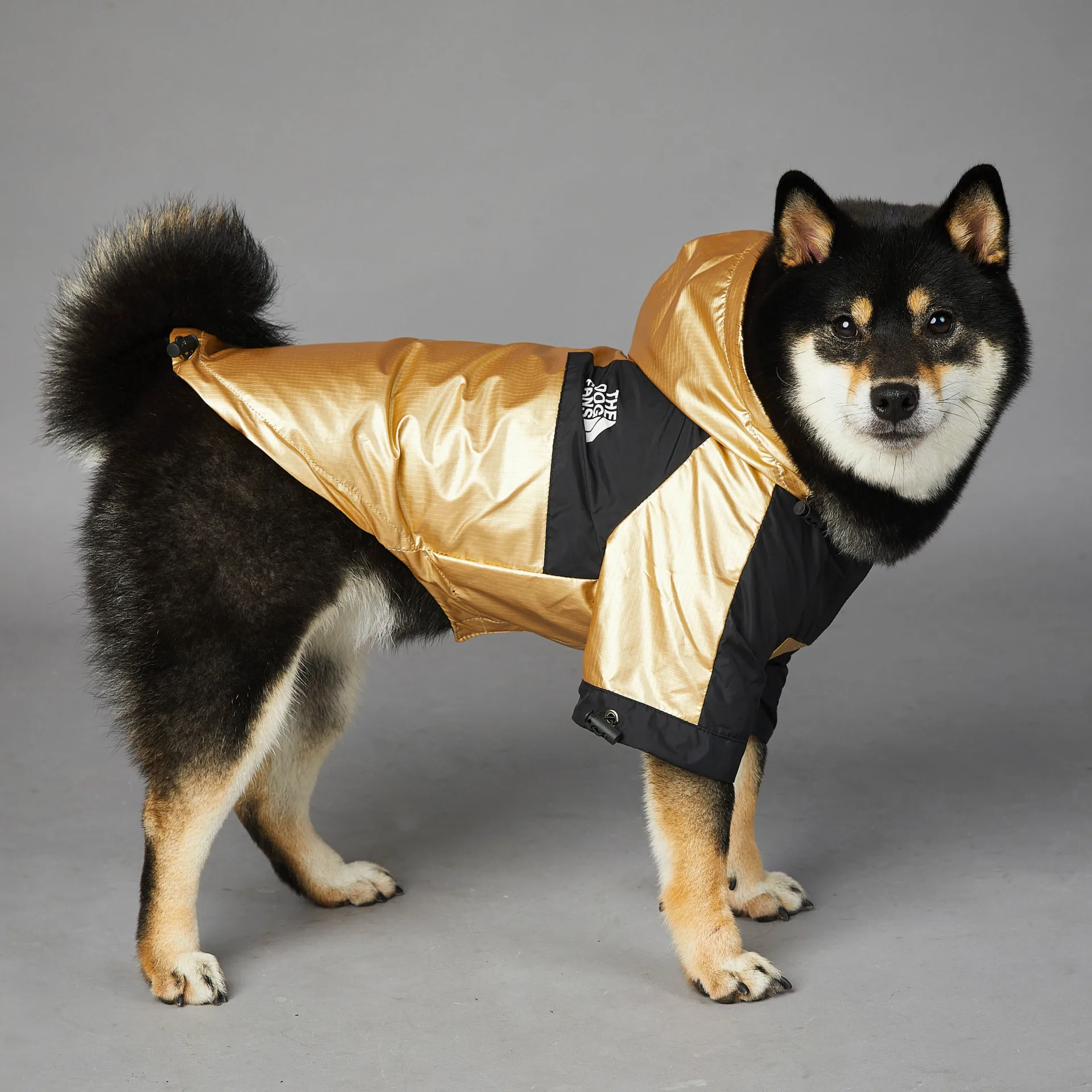 Waterproof Raincoat Dog Jacket Adjustable Wind Coat with Hood Pet Supplies Suitable for Big Dogs