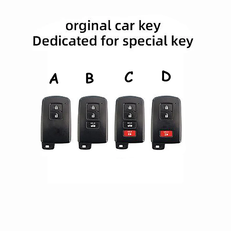 ABS Carbon Car key case For Toyota Prius CHR Aygo Corolla Yaris RAV4 Camry Land Cruiser Highlander Prado Auris Avalon Accessorie