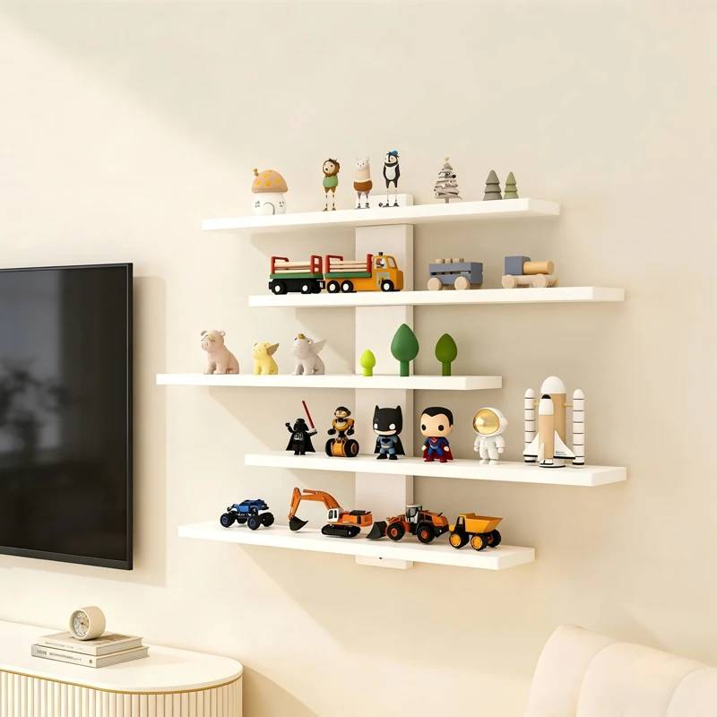 Sleek Wall Display Rack for Figurines and Collectibles