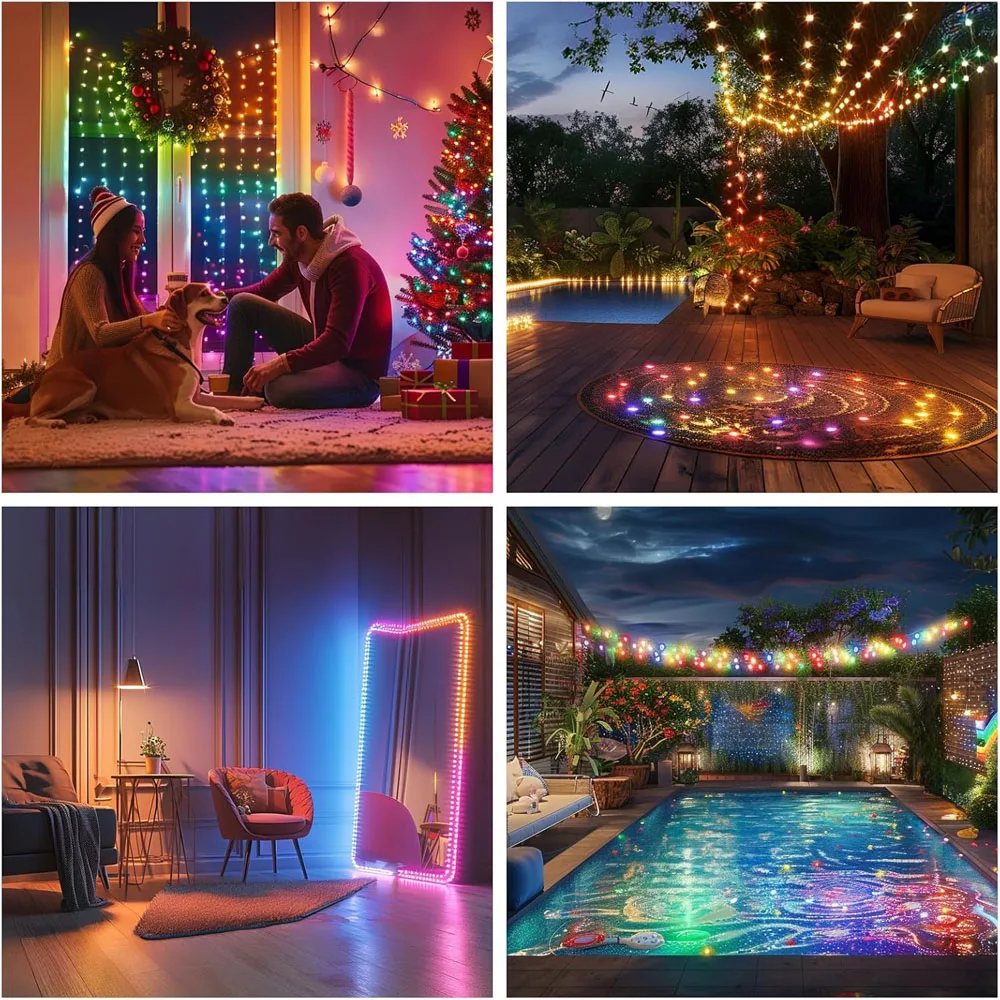 Waterproof USB-Powered Fairy String Lights with 8 Lighting Modes and Remote Control for Celebrations and Decor
