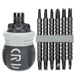 Compact Dual - Purpose Ratchet Screwdriver Set with High Hardness and Labor - Saving Design (12 - in - 1)
