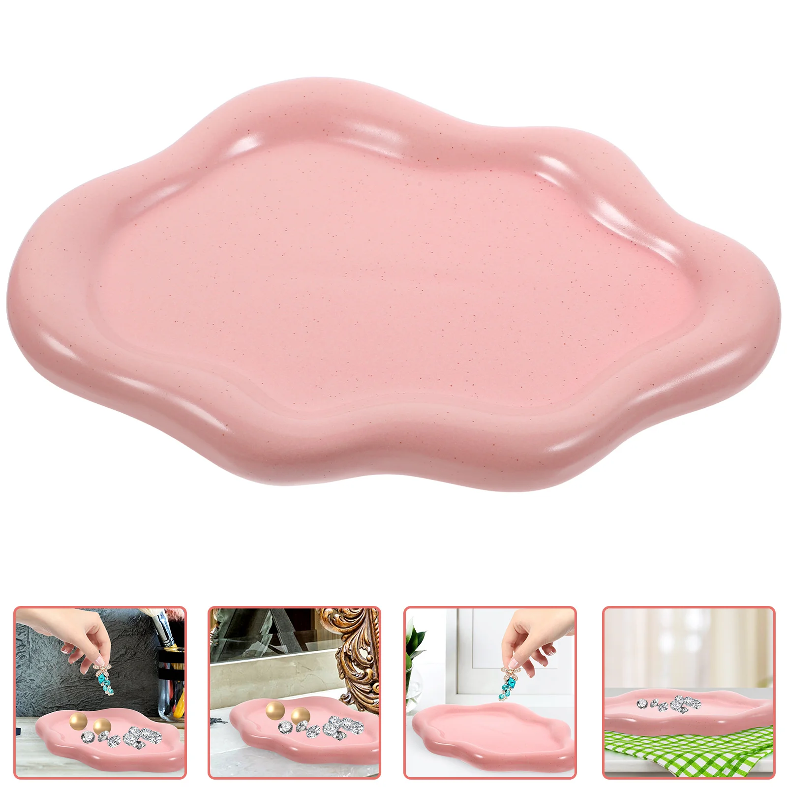 

Ceramic Jewelry Tray Cloud Shaped Jewelry Trinket Tray Decorative White Trinket Tray Gift For Mother Daughter Friends New Dish