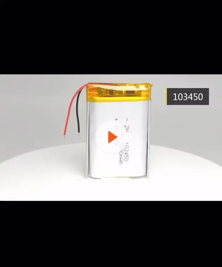 あちゃこ Amazon | 103450リチウムイオンポリマー充電式バッテリー、2線