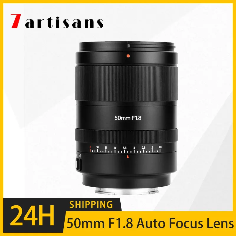 

7artisans 50mm F1.8 Camera Lens STM Auto Focus Full Frame Large Aperture Lens For Sony FE ZVE10 6400 A7C II A7R II A7SII A7R