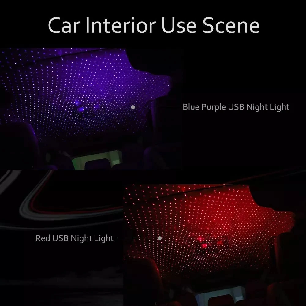 2X romantické LED hvězdnou nebe noc lehký 5V USB napájené galaxy hvězda projektor lampa pro auto přístřeší pokoj strop dekorace zátka a divadelní hra