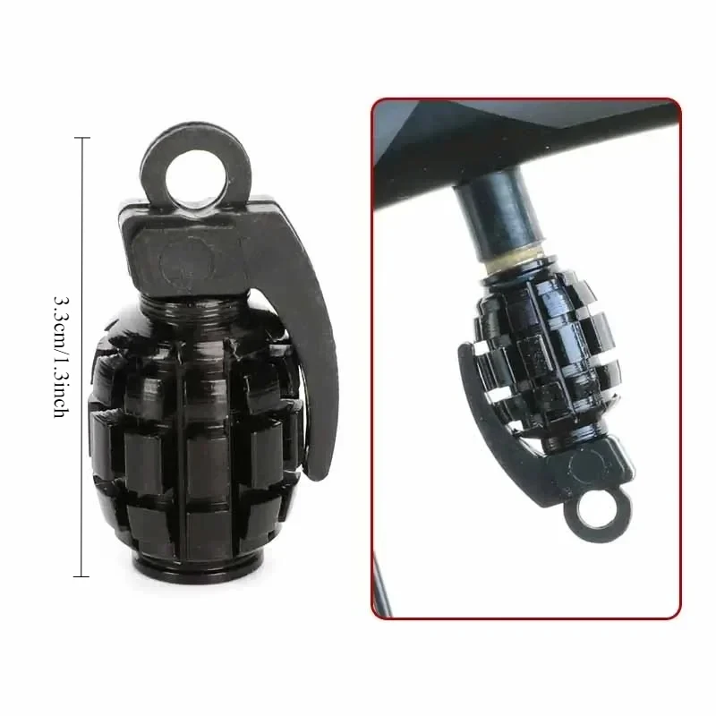 4Pcs Unique Shape Bicycle Tire Valve Dustproof Cover for Car Truck Motorcycle Wheel Rim Valve Stem Universal Fit