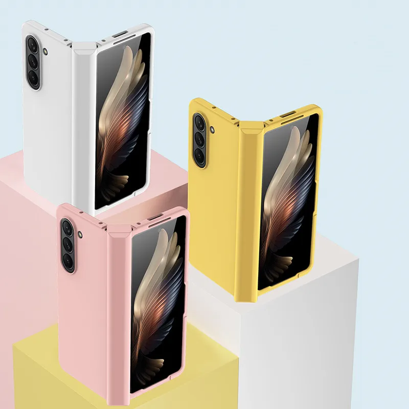 Hinge Design Fashion Pc Folding Case For Samsung Galaxy Z Fold 5 4 5G Fold3 Fold5 Fold4 Fold 3 Zfold5 Zfold Phone Cover Capa