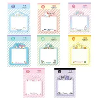 Kuromi Melody Kitty Memo Pad Kawaii Sanrio Hangyodon XO Pochacco Sticky Note Notepad Planner Sticker Post School Supplies 1