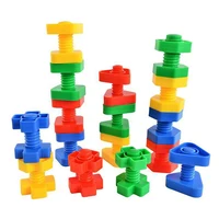 4PCS Matching Screws Children Early Education Puzzle Toys Plastic Split Nut Desktop Interactive Toys Color Shape Cognition TMZ 2
