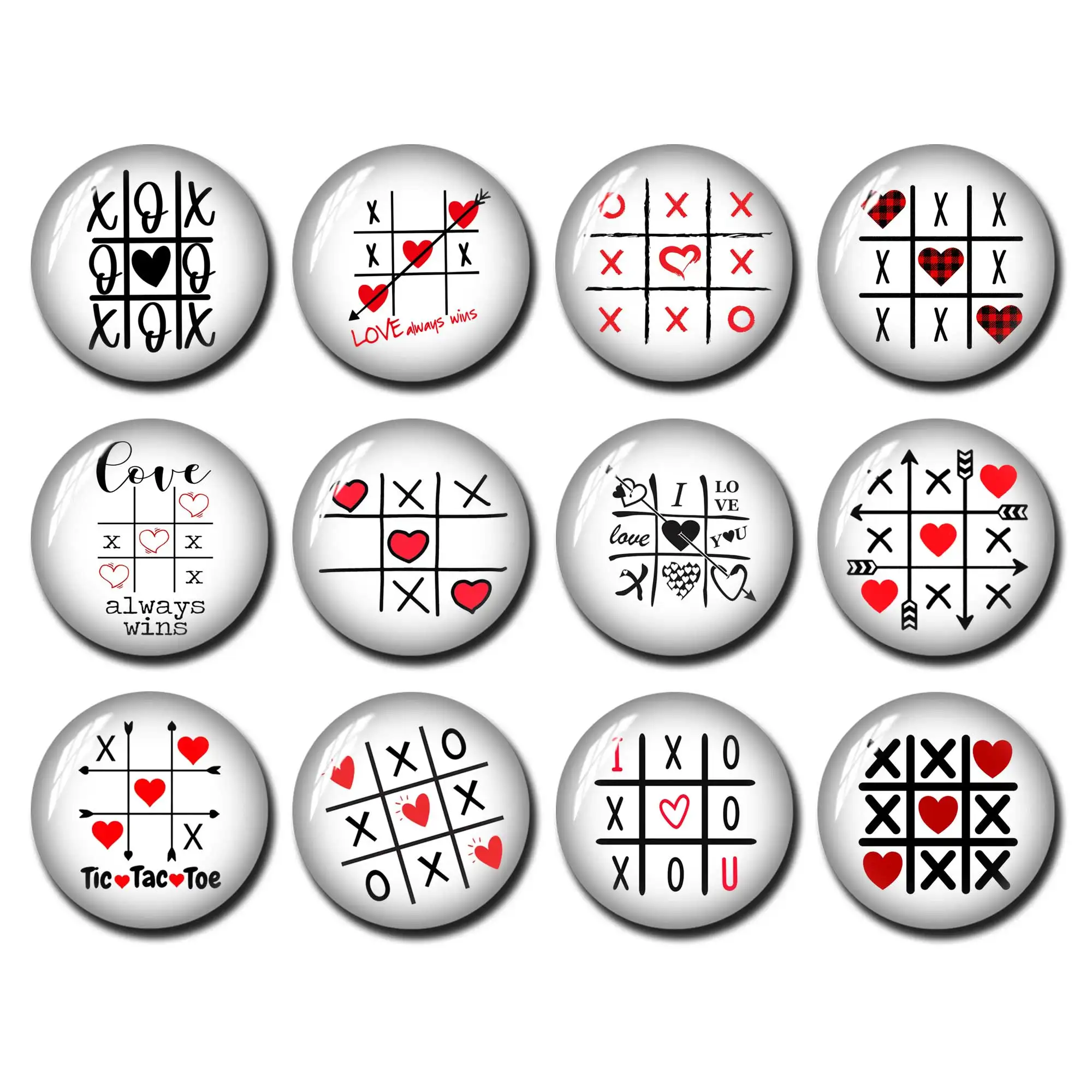 

Valentine's Day Cabochon, love heart image Glass dome,12mm 16mm 20mm 25mm 30mm 40mm Picture Beads - FJ1450