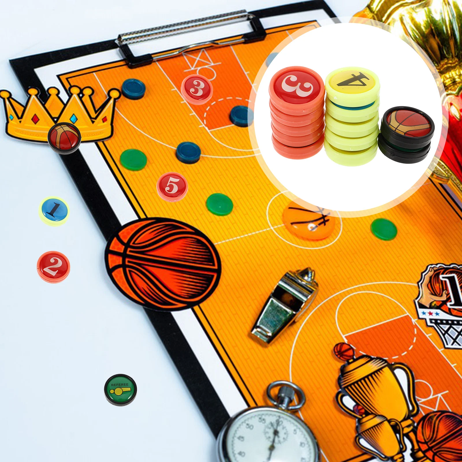 12 Pcs Accessories Basketball Pieces Number Magnets for White Board
