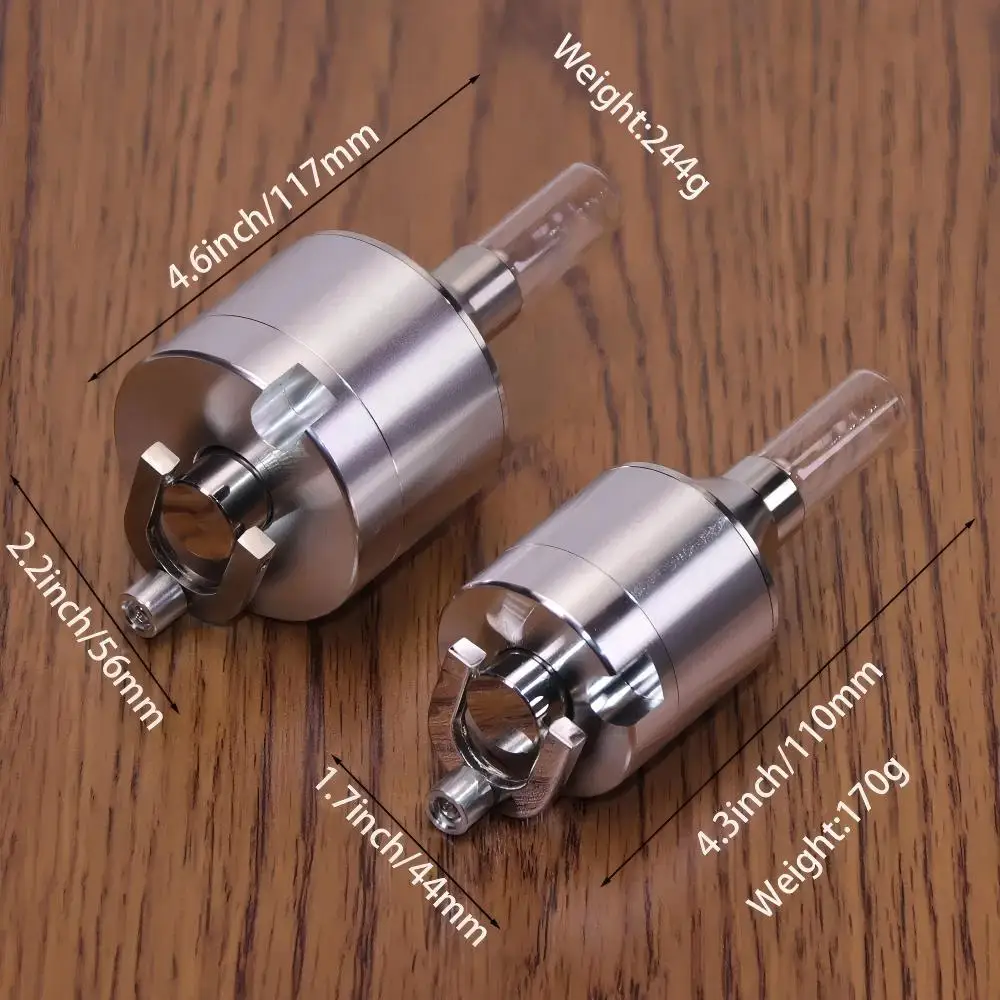 44/56mm Manual Tobacco Grinder Aluminum Spice Pepper Mill Fine Grinding Powder Herbal Crusher with Container Smoking Accessories 2