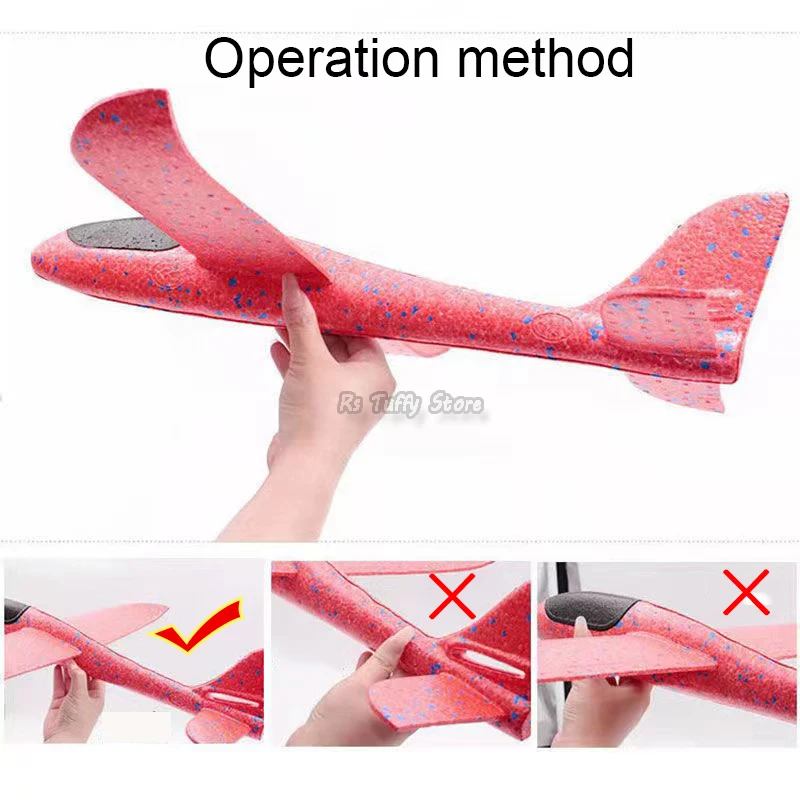 Hand Launch 37cm Flying Throw Airplane Outdoor Sports Toys for Children Glider Aircraft Model Foam Gliding Boys Fun Game Figure 4