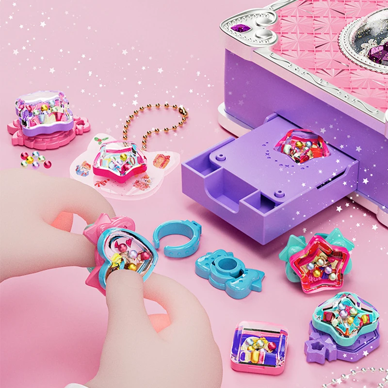 DIY Sticker Jewellery Mark Beauty Fashion Toys Princess Magic Book Creative Handmade 3D Sticker Machine Game Party Gift Girl Sticker Jewellery Toy