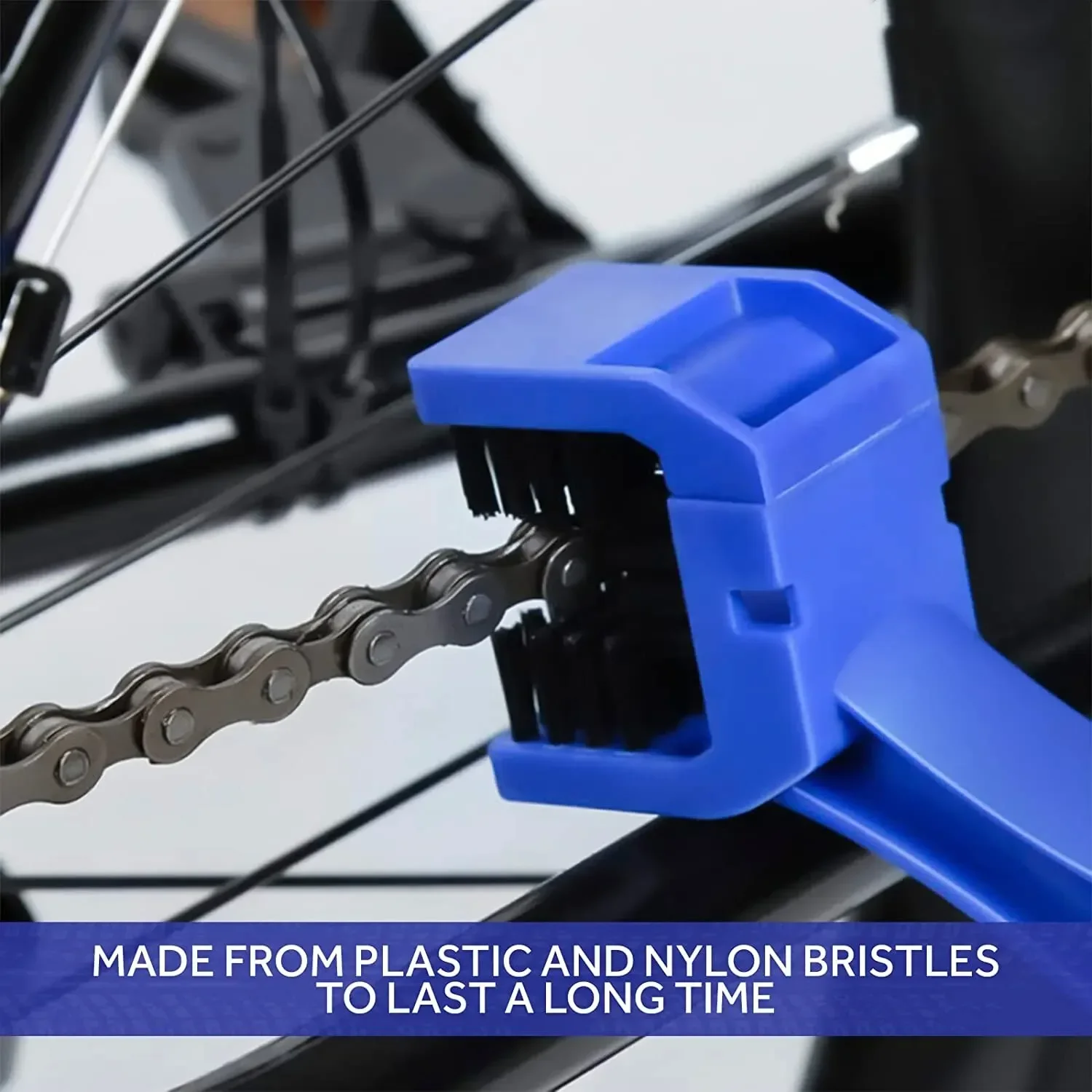 Bicycle chain cleaner Bicycle chain cleaning brush Bicycle cleaning kit Bike Chain Cleaner Bicycle Motorcycle Chain Cleaning Brush Dual Heads Cycling Cleaning Kit Cleaner Scrubber Tool kit