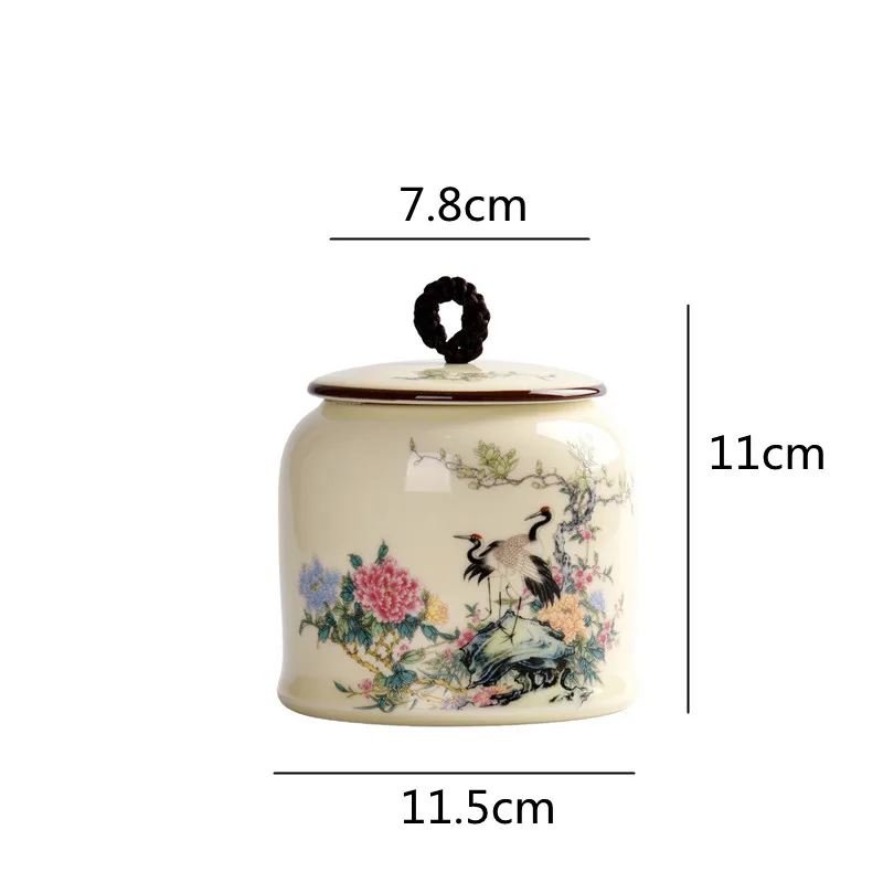 Chinese Vintage Ceramic Tea Caddy Multifunctional Storage Tea Pot Porcelain Sealed Jar Set Kitchen Container Tin Cans,tea tin box,tea canister