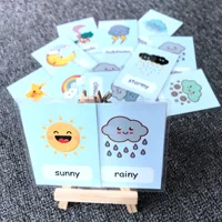 Montessori Kids English Words Learning Flashcards Early Educational Cards Classroom Supplies Kindergarten Teacher Teaching Aids 1