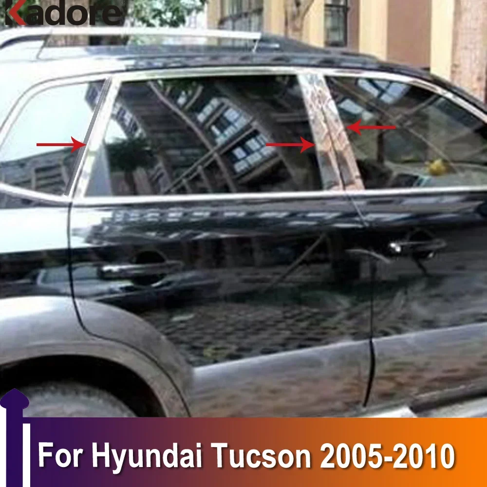 

Для Hyundai Tucson 2005-2007 2008 2009 2010 автомобильные оконные центральные колонны B + C отделочная крышка стойка полоса Стайлинг внешние аксессуары