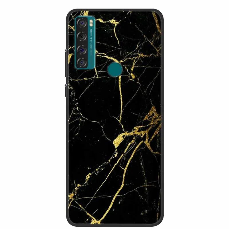 phone dry bag For TCL 20 SE Case Shockproof Soft Silicone Marble Phone Cover for TCL 20 SE Case 20se TPU Funda Painted Cartoon 6.82 inch Capa best waterproof phone pouch Cases & Covers