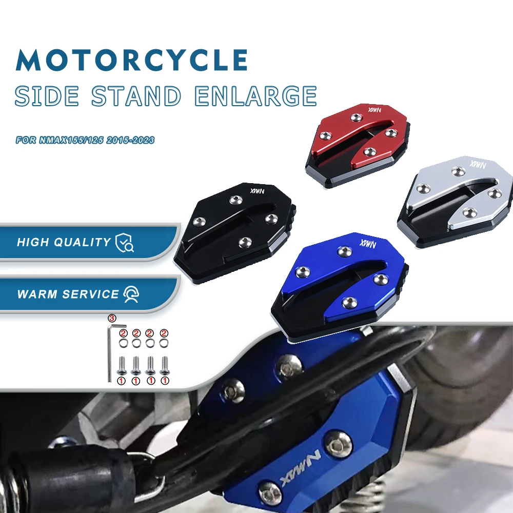 

2023 NMAX 125/155 For YAMAHA NMAX125/155 2015 2016 2017 2018 2019-2023 Kickstand Enlarger Side Stand Pad Extension Support Plate