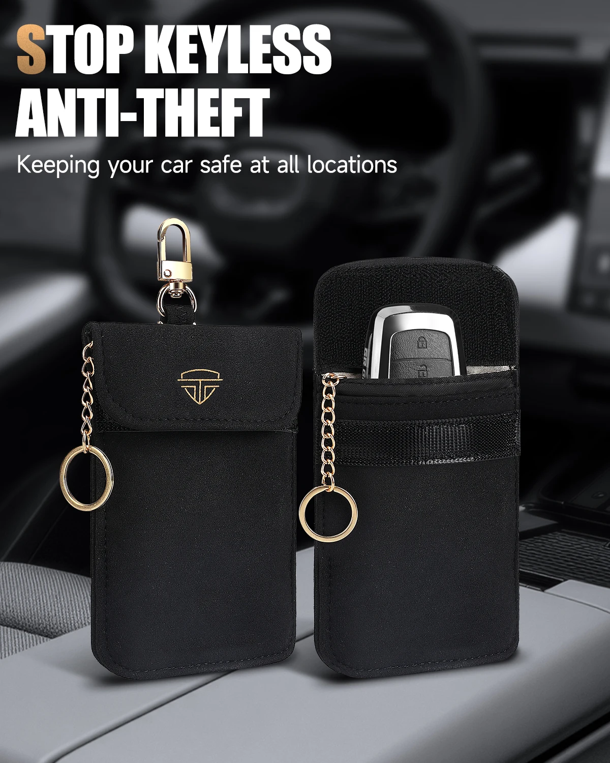 RFID Signal Blocking Faraday Pouch for Privacy Protection and Anti-Theft