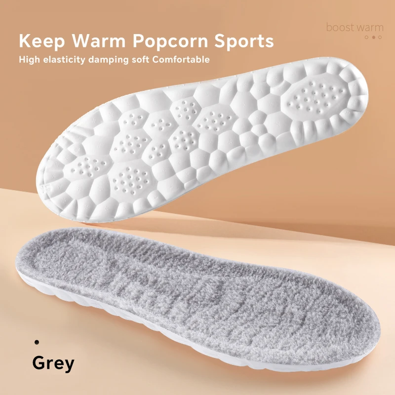 2pcs Self Heated Thermal Insoles for Feet Winter Warm Wool Thermal Memory Foam for Men Women Sports Shoes Self-heating Shoe Pads