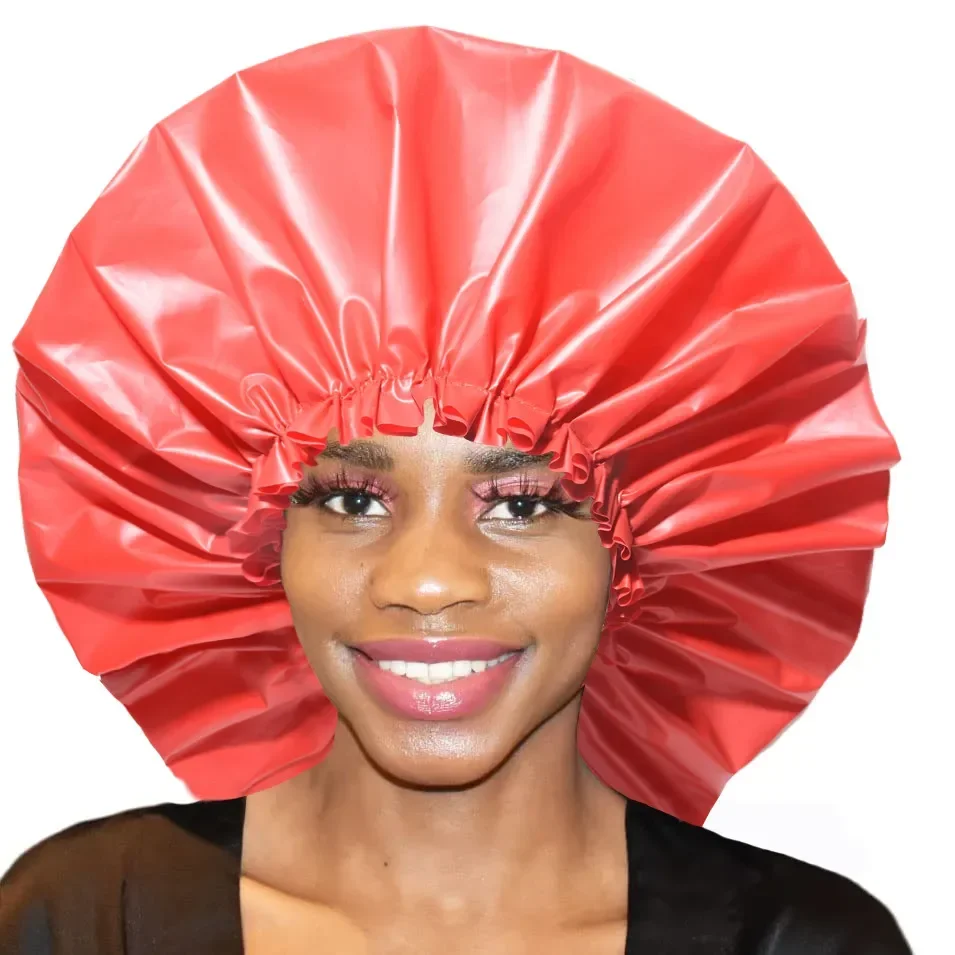 Shower Cap Large Adjustable Reusable Waterproof Bath Caps for Dreadlocks Women Girls Braids SPA Long Hair 6