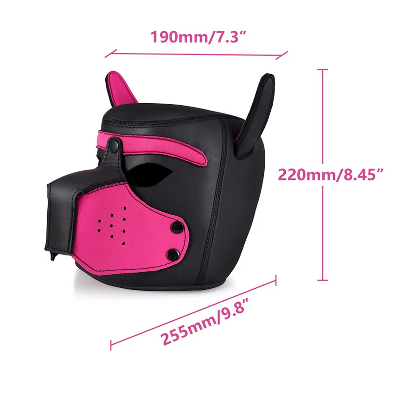 Women Halloween Carnival Mask Sexy Adult Cosplay Role Play Dog Full Head Mask Soft Padded Latex Rubber Puppy For Face Masquerade Mask Full Face Mask Game Cosplay Props