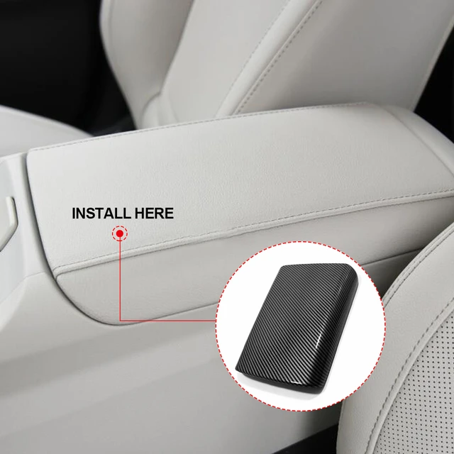 For Hyundai Tucson Nx4 2021 2022 Abs Carbon Fiber Matte Central Console  Armrest Box Protective Cover Trim Interior Accessories - Interior Mouldings  - AliExpress