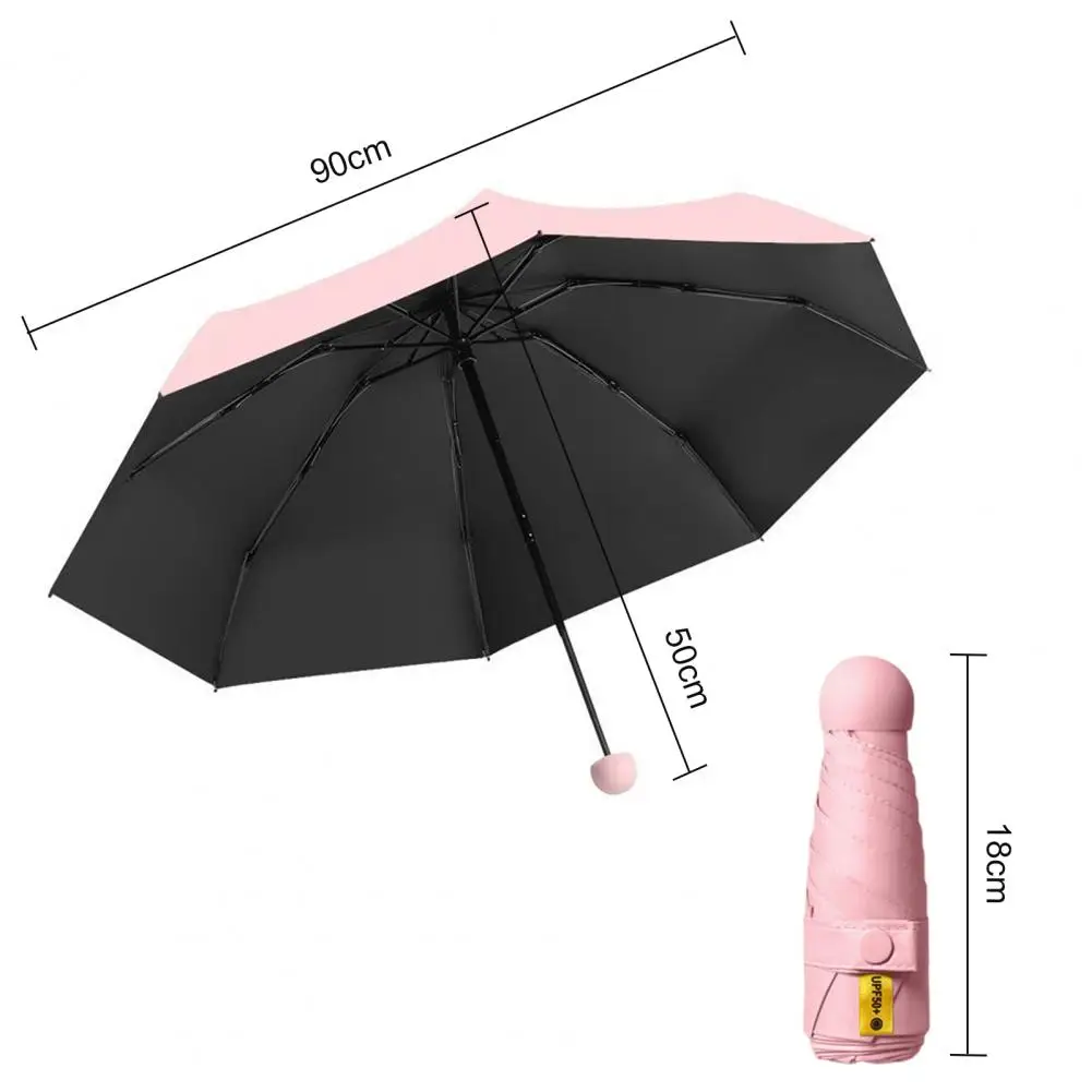Travel Mini Umbrella Portable Sun Blocking UV Protection Windproof Lightweight Waterproof Folding Sun Rain Poc