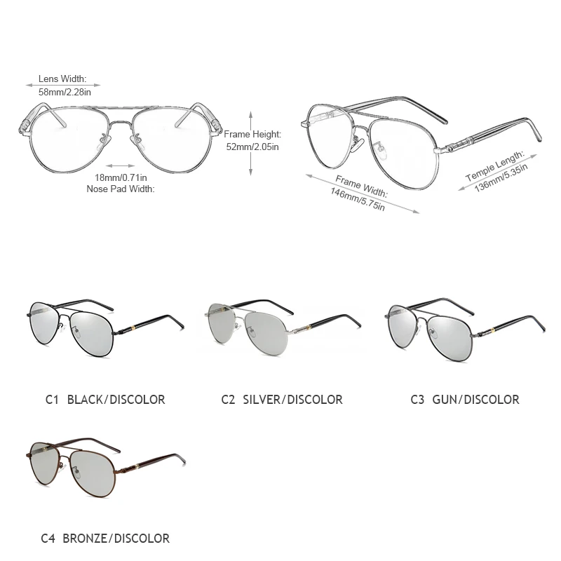 OLNYLO Vintage Fishing Polarized Photochromic Sunglasses Men Women Classic  Pilot Male Chameleon Sun Glasses Discolor Shades