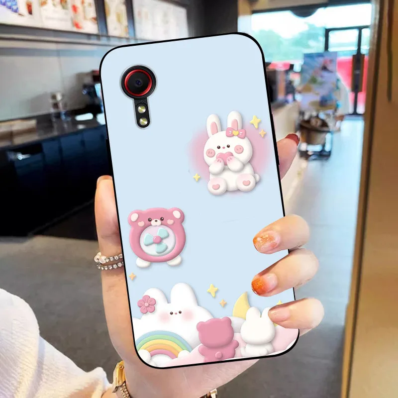Floral Soft Silicone Back Case for Samsung Galaxy Xcover 5 - Durable Phone Protector Cover