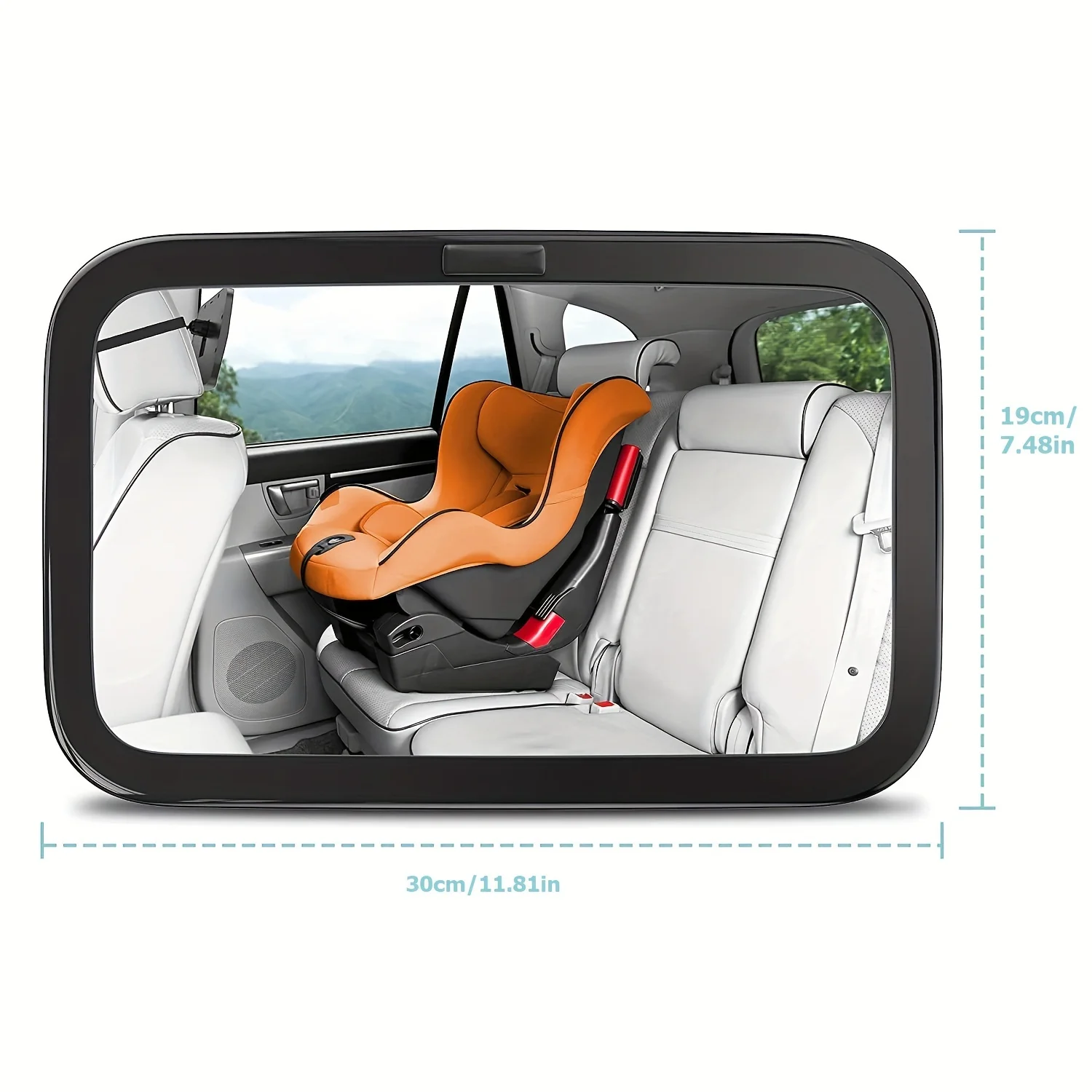 Baby Back Seat Safety Mirror for Car Headrest, Rear Seat Child