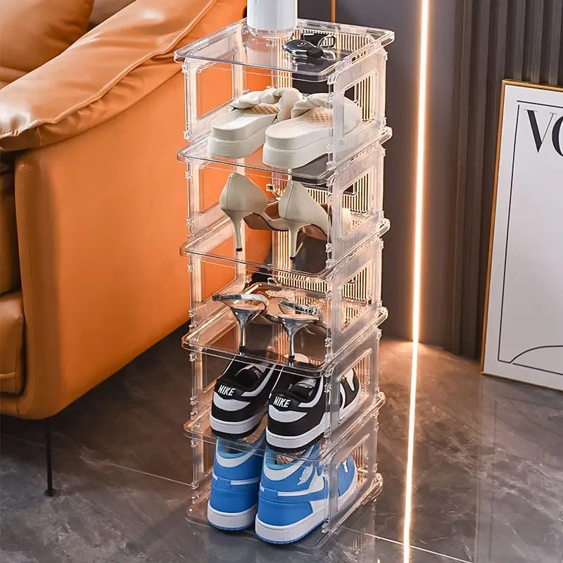

Multi-Layer Transparent Shoe Rack Foyer Shoe Rack Shoe Storage Rack Arrangement Bedroom Household Doorway Space Saving Shelving