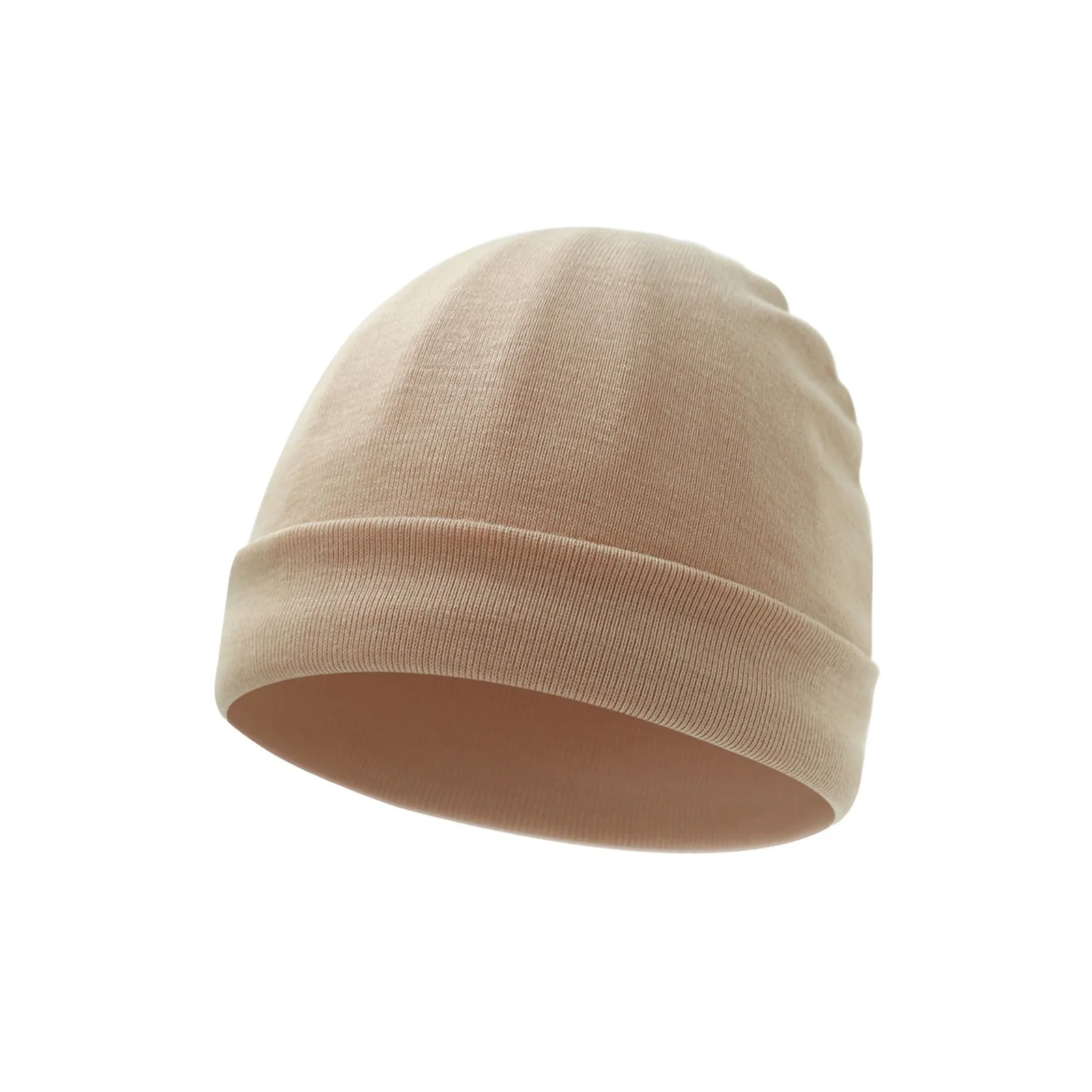 Newborn Infant Hats Autumn Windproof Hats For Baby Boys Girls Solid Color Keep Warm Turban High Elasticity Knitting Caps
