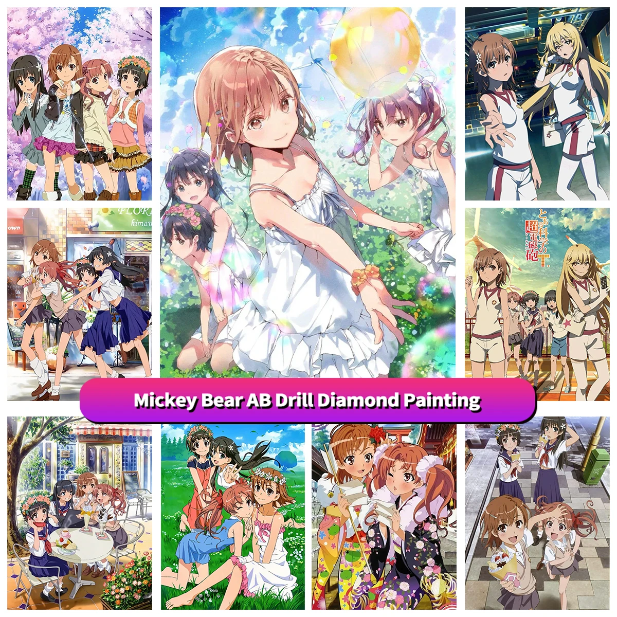 

Misaka Mikoto Diamond Embroidery Kit 5D Diamond Painting Mosaic Wall Mural Cross Stitch Home Decoration Handicraft Ornaments