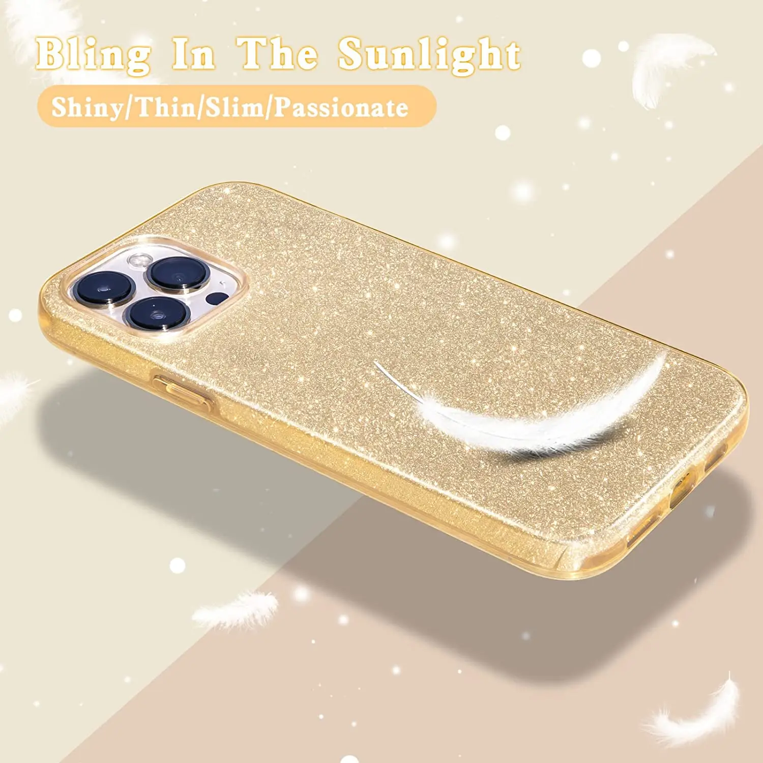 Glitter Phone Case Iphone 13  Gold Glitter Cell Phone Case - Phone Case  Iphone 14 - Aliexpress