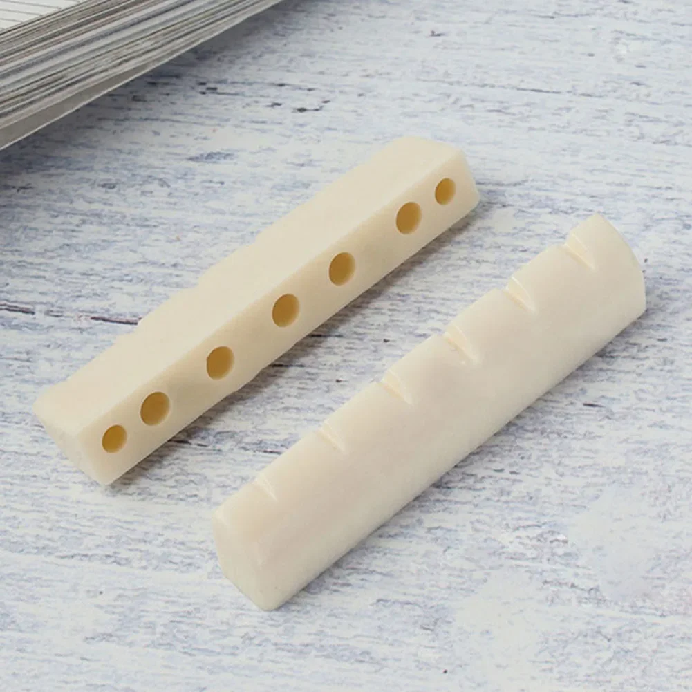 10 PCS 기타 뼈 문자열 너트 43mmx6mmx8.4mm Luthier 안장 다리 ST DIY 악기 기타 액세서리 부품