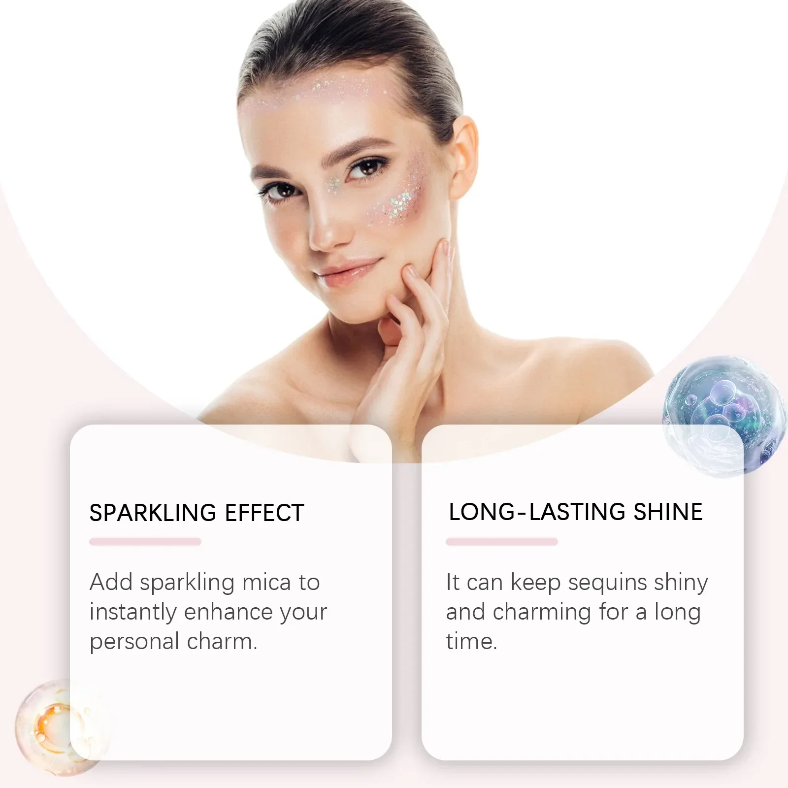 Jaysuing Shimmer Gel Ball Party Carnival Three-dimensional Highlighter Natural Shine Facial and Body Gel Festival Makeup 3