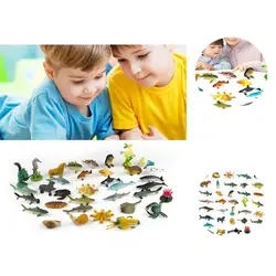 36 Pçs/set Oceano Animal Estátua de Alta Qualidade Resistente Ao Impacto Leve para As Crianças Animais Marinhos Figurine Modelo Animal Mar