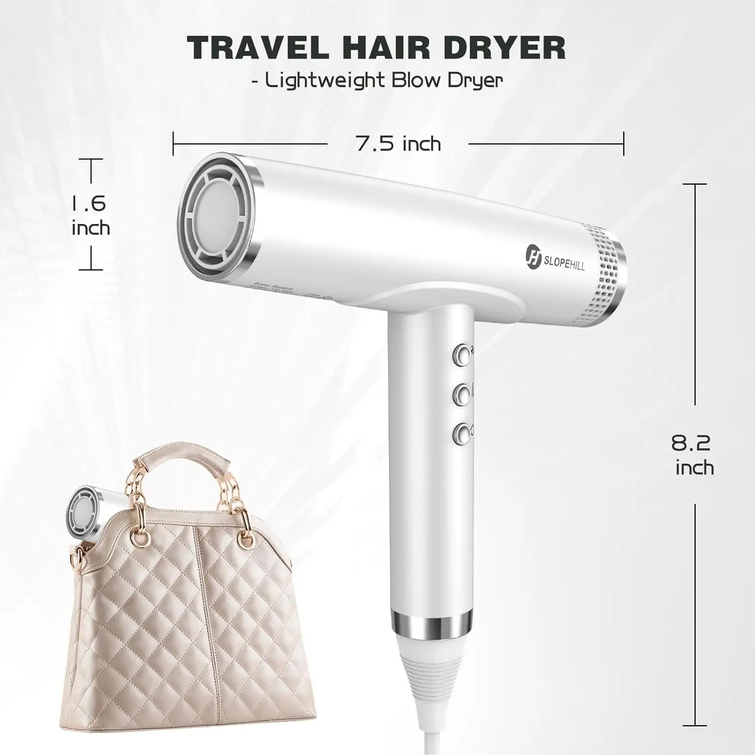 Hair Dryer, Blow Dryer, Professional Dryer with Diffuser, Ionic Dryers for women, High Speed Dryer