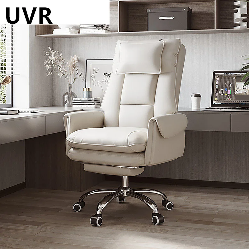 

UVR Gaming Computer Home Office Chair Ergonomic Backrest Sedentary Comfort Boss Chair Sponge Cushion with Footrest Gaming Chair