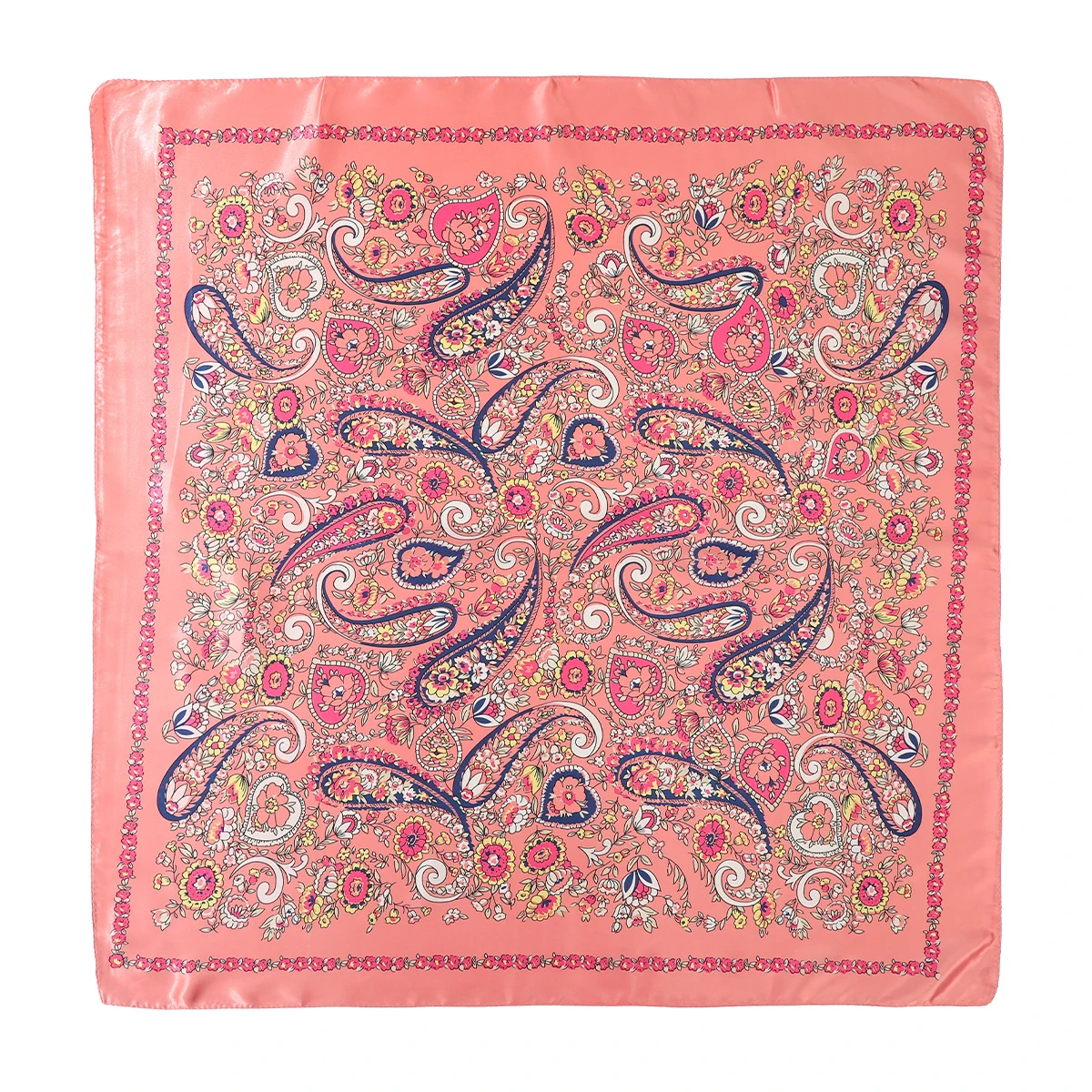 90CM Retro Hair Scarf Ladies Women Square Bandana Headbands Women Bohemia Floral Turban Hair Band Fashion Hair Accessories