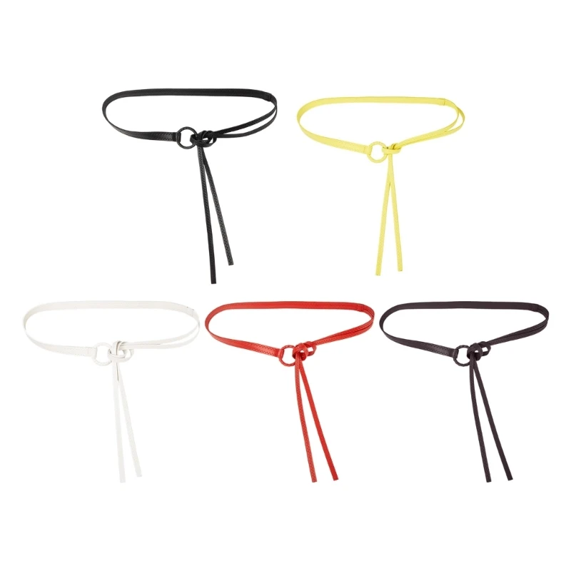 Umweltfreundlicher Mischungs-Clip-Interlaced-Gürtel, weicher Kunstledergürtel, bequemer Bund für Business Casual Y08E – Detail 1