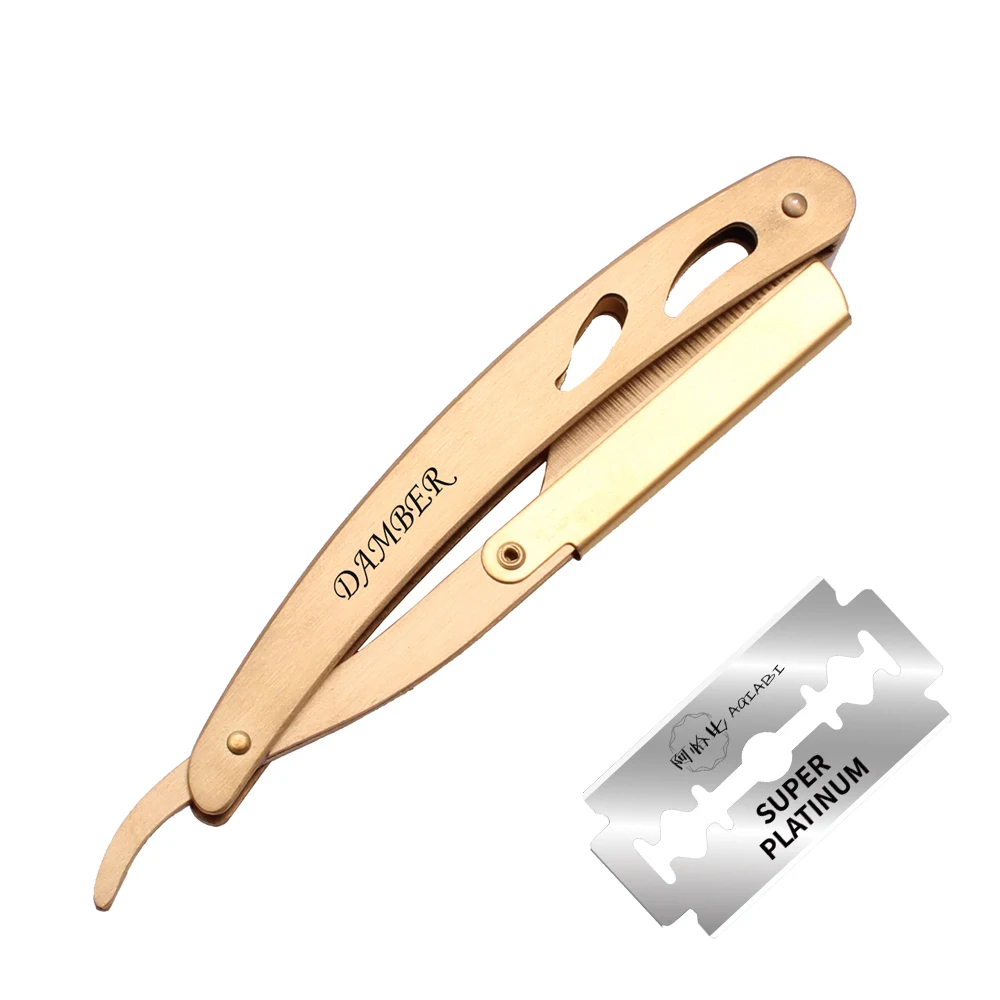 14*2cm 1 Pcs Body Razors Professional Barber Edge Steel Folding Shaving Knife Hair Removal Tools Shaving Razor + Blade 6102# 4