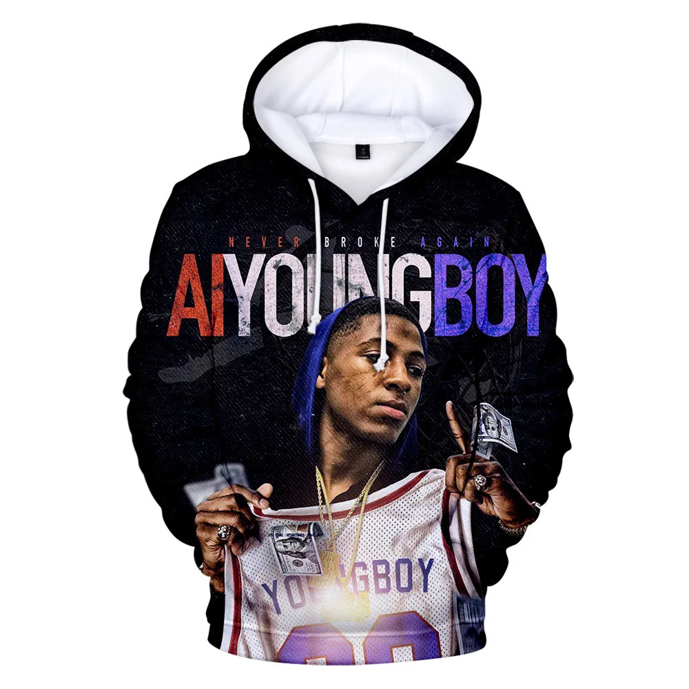 

High Quality Rapper Young Boy Never Broke Again Hoodie Sweatshirts Men/Women Harajuku Cool Hoodies Casual Hoody Coats