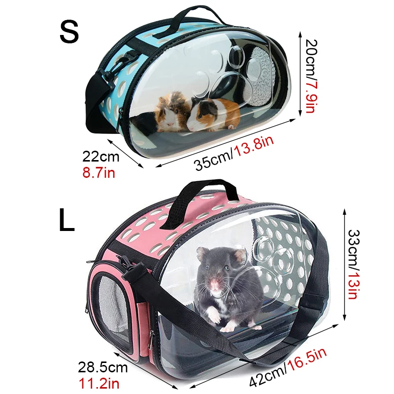 Transparent Foldable Outdoor Pet Travel Carrier Bag Portable Foldable Transparent Handbag Carrier Shoulder Travel Bag
