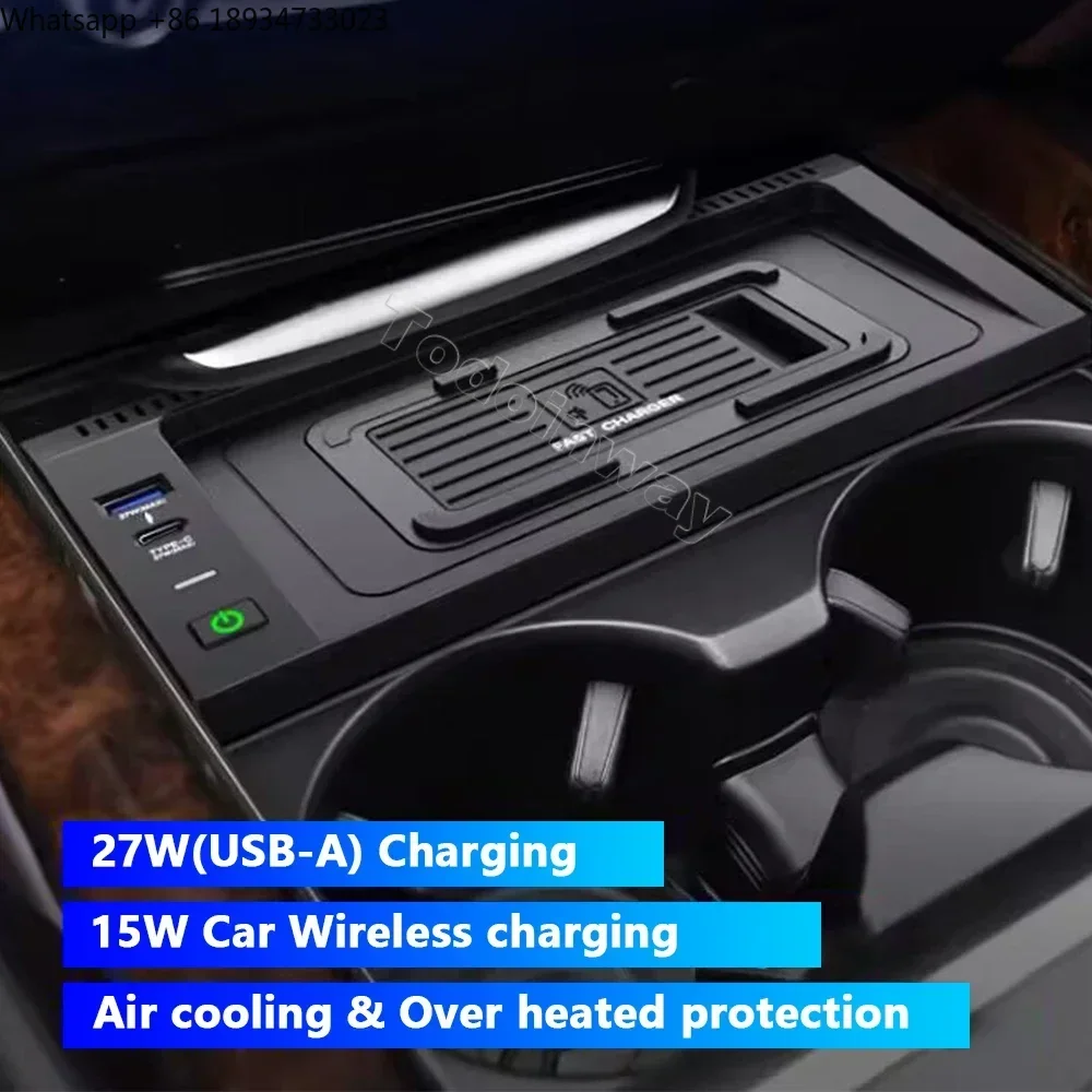 15W Wireless Phone Charger Mount Charger Mat Charging Panel Phone Holder for BMW X5 E70 F15 X6 E71 F16 2014-2018 Accessories